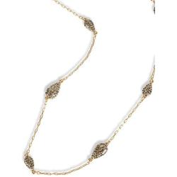 Lucky Brand Pave Beaded Strand Necklace, Gold