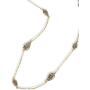 Lucky Brand Pave Beaded Strand Necklace, Gold