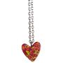 Tingle Red Opal Heart Necklace Pendant Sterling Silver Fine Jewelry For Women Fire Opal Pendant Necklace 925 Sterling Silver Heart Pendant Necklace For Girls