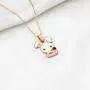 WSNANG Tiny Cute Rabbit Necklace Earring Set Bunny Earrings Pet Lover Gift