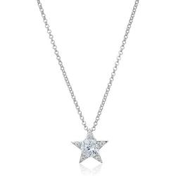 925 Sterling Silver Cubic Zirconia Pave Star Stud Earrings or Pendant Necklace