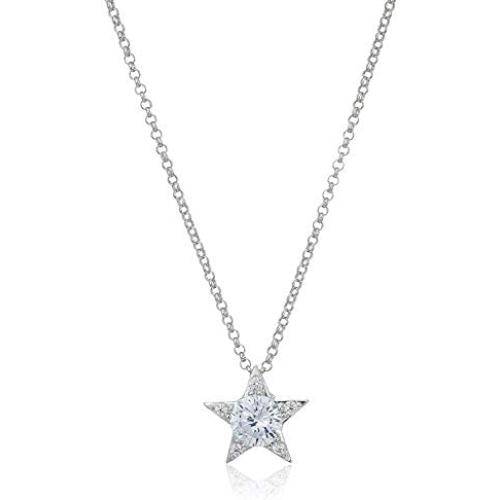 925 Sterling Silver Cubic Zirconia Pave Star Stud Earrings or Pendant Necklace