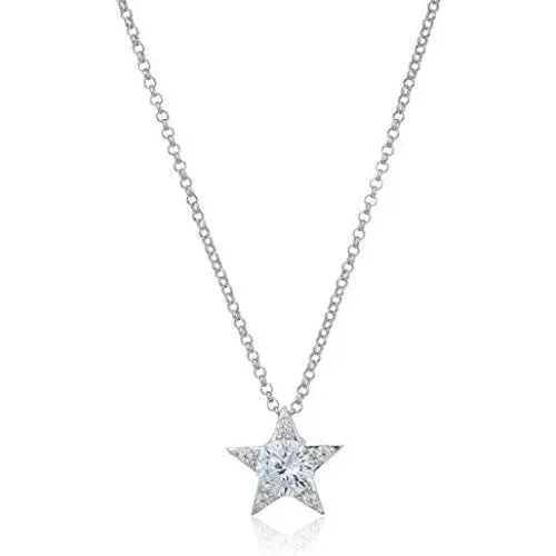 925 Sterling Silver Cubic Zirconia Pave Star Stud Earrings or Pendant Necklace 925 Sterling Silver Cubic Zirconia Pave Star Stud Earrings or Pendant Necklace