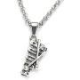 Xylophone Necklace, 20'' (50.8cm) Rolo Chain with 3D Marimba & Mallets Charm, New Percussionist Pendant Jewelry Antique Silver Finish Pewter Charm, on Pure 304 Stainless Steel Chain