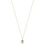 GELIN Hamsa Hand of Fatima Pendant Necklace in 14k Solid Gold, Evil Eye Jewelry for Women