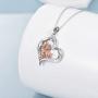 Mother Daughter/Son Necklace Sterling Silver Love Heart Pendant Necklace Always My Daughter/Son Forever My Friend Jewelry Gifts for Women Daughter/Son