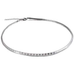 N/Q Punk Stainless Steel Snake Chain Link Bracelet Choker Necklace for Women Mens Girls Boys Silver Plated Rock Hip Hop Unisex Jewelry Set