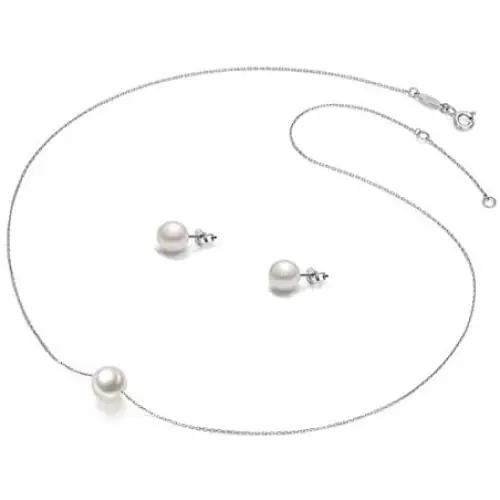 Gifytel Single Pearl Necklace Stud Earrings Bridesmaid Gift Floating Pendant 8-9mm Simple 925 Sterling Silver 18K Gold Plated Chain Jewelry Set for Women Bridesmaids Girls Gifts for Her Gifytel Single Pearl Necklace Stud Earrings Bridesmaid Gift Floating Pendant 8-9mm Simple 925 Sterling Silver 18K Gold Plated Chain Jewelry Set for Women Bridesmaids Girls Gifts for Her