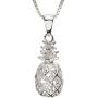 Sterling Silver Pineapple Pendant with 18'' Box Chain