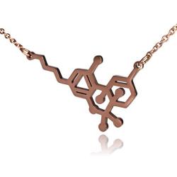 Clayton Jewelry Labs THC Tetrahydrocannabinol Weed Marijuana Molecule Stainless Steel Necklace