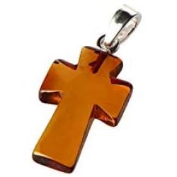 Genuine Baltic Amber Cross Pendant, Cross Amber Pendant of Amber Available