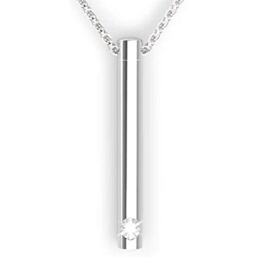 JPGO Urn Necklace Pendant for Memorial Ashes with Stainless Steel Bar Keepsake Ash Jewelry