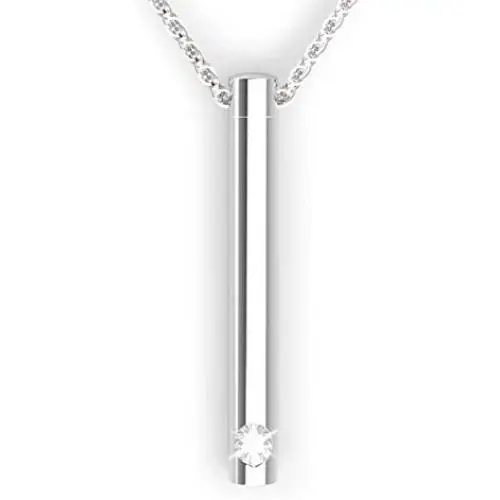 JPGO Urn Necklace Pendant for Memorial Ashes with Stainless Steel Bar Keepsake Ash Jewelry JPGO Urn Necklace Pendant for Memorial Ashes with Stainless Steel Bar Keepsake Ash Jewelry