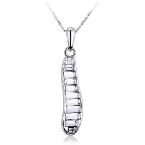 Purple Finch Opalescence Necklace with Swarovski Elements Austrian Crystal and Silver Plated Chain