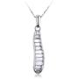 Purple Finch Opalescence Necklace with Swarovski Elements Austrian Crystal and Silver Plated Chain