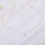 Fstrend Fashion Rhinestone Necklace Dainty Simple Choker Necklaces Jewelry for Women and Girls(Gold)
