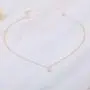 Fstrend Fashion Rhinestone Necklace Dainty Simple Choker Necklaces Jewelry for Women and Girls(Gold)