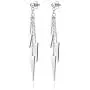 555Jewelry Womens Stainless Steel Triple Triangle Dangle Hanging Stud Earrings 555Jewelry Womens Stainless Steel Triple Triangle Dangle Hanging Stud Earrings