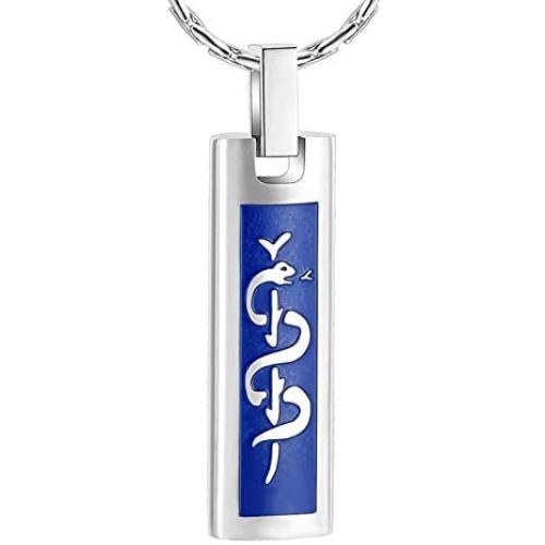 constantlife Cremation Necklace Cremation Jewelry 30mm Lords Prayer Stainless Steel Polished Cube Cremation Pendant Memorial Ashes Keepsake Urn Necklace