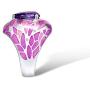 Santuzza Enamel Rings 925 Sterling Silver Purple Crystal Ring Shiny White Cubic Zirconia Fine Jewelry for Women