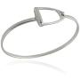 Sterling Silver Stirrup Bangle Bracelet, Horse Saddle Equestrian Jewelry