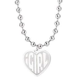 iGirl Heart Pendant Necklaces for Women and Girls Harajuku Streetwear Choker Stainless Steel Chain Jewelry Gifts