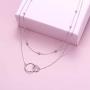 S925 Sterling Silver Dainty Simple Choker Necklace,Rolo Chain,Adjustable 13 inches to 16 inches