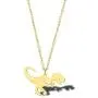 18K Gold Vacuum Plated Jurassic Park Dinosaur T-rex Necklace,Cute Pendant Gift,Women Girls Stainless Steel Clavicle Chain 18'' 18K Gold Vacuum Plated Jurassic Park Dinosaur T-rex Necklace,Cute Pendant Gift,Women Girls Stainless Steel Clavicle Chain 18''