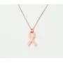 Personalized Custom Name Ribbon Necklaces Breast Cancer Survivor Gifts Nameplate Pendant Jewelry