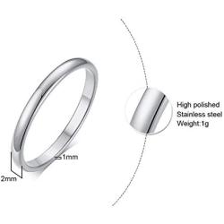 Modyle 2mm Thin Rings Female Jewelry Black Silver Color Rose Gold Color Stainless Steel Elegant Party Tail Ring for Woman