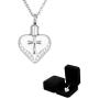 RNUIE Love Cross Urn Necklace,Dripping Oil Diamond-Encrusted Memorial Cremation Jewelry for Ashes Pendant with Gift Box