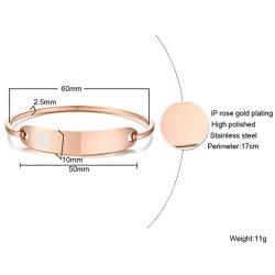 Free Custom Engraving Stainless Steel Catch Hook Oval Fit Medical Alert ID Bangle Bracelet