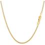 10k SOLID Yellow or White Gold 1.00MM, 1.5MM OR 2MM Shiny Diamond-Cut Gourmette Chain Necklace for Pendants and Charms with Lobster-Claw Clasp (16'' 18'' 20'' 22'' or 24 inch)