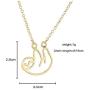 Charm Animal Sloth Drop Earrings Necklace Set,Long Chain Tassel Sloth Earrings Cute Sloth Pendant Necklace with Message Card for Women Teen Girls Child Inspired Jewelry