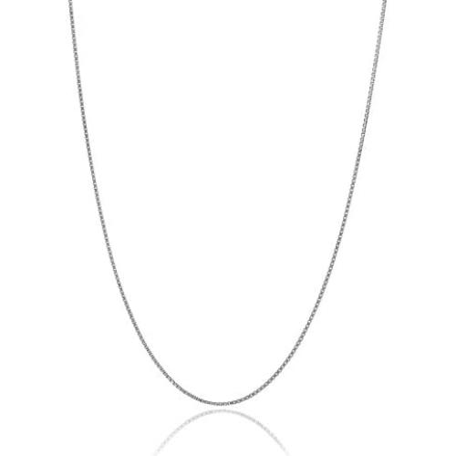Bling For Your Buck Solid Italian 925 Sterling Silver Very Thin .7mm Box Chain Necklace 14'' - 36''