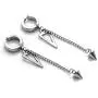 Fusamk Punk Rock Stainless Steel Triangle Ear Clip Earrings Spike Long Chain Dangle Earrings Fusamk Punk Rock Stainless Steel Triangle Ear Clip Earrings Spike Long Chain Dangle Earrings