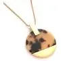 Leopard Earrings Necklace Bracelet for Women Acrylic Circle Hoop Dangle Earring Long Disc Pendant Necklace Open Cuff Bangle Resin Cheetah Jewelry Set for Ladies Girls