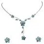 Faship Gorgeous Rhinestone Crystal Floral Necklace Earrings Set Faship Gorgeous Rhinestone Crystal Floral Necklace Earrings Set