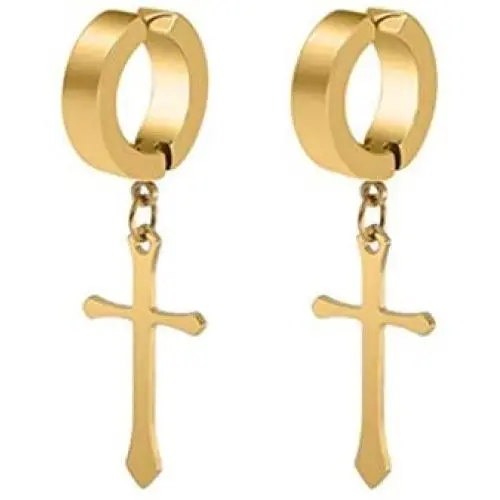 Non-Pierced Clip On Cross Dangle Drop Hoop Hinged Earrings Set for Men Women No Piercing Ear Plug Jewelry for Graduation Easter Christmas Non-Pierced Clip On Cross Dangle Drop Hoop Hinged Earrings Set for Men Women No Piercing Ear Plug Jewelry for Graduation Easter Christmas