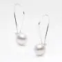 Pearl Drop Dangle Earrings for Women Sterling Silver White Real Freshwater Cultured Pearl Earrings COMOTO Jewelry