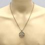 Heptagram Septagram Septegram Septogram Fairy 7-point star Kabbalistic Jewelry Seven Directions Qualities Venus Shpere Protection Amulet Pewter Mens Pendant Necklace Charm for men W Silver Ball Chain