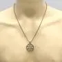 Heptagram Septagram Septegram Septogram Fairy 7-point star Kabbalistic Jewelry Seven Directions Qualities Venus Shpere Protection Amulet Pewter Mens Pendant Necklace Charm for men W Silver Ball Chain
