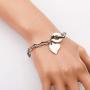 G-Ahora Mother and Daughter Matching Heart Bracelet Set for 2 3 4,Mothers Day Jewelry Gift for Mom from Daughter