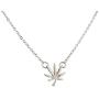 Lux Accessories Silvertone Marijuana Weed Symbol Necklace and Earring Set