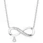 Agvana Infinity Necklace Gold Plated Sterling Silver CZ Infinity Dainty Pendant Birthday Anniversary Jewelry Christmas Gifts for Women Teen Girls Mom Grandma Wife Lover Her Yourself, 16+2 Inches