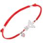 SOLOMIYA Guardian Angels Protective Bracelet - Praying Angel Silver Charm - Inspirational Handmade Bangle - Evil Eye Protection String - Red Rope for Women Girls Boy Teen Sister (Wings)