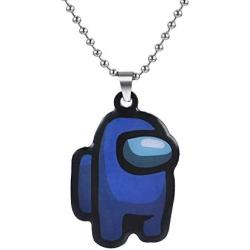 COMTRUDE Among Us Color Necklace, Premium Stainless Steel Amongus Game Pendant Chain for Strategy Casual Game Lovers (Bead Chain)