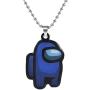 COMTRUDE Among Us Color Necklace, Premium Stainless Steel Amongus Game Pendant Chain for Strategy Casual Game Lovers (Bead Chain)