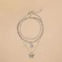 YERTTER Vintage Punk Multi layer Butterfly Flower Pendant Necklace Beaded Choker Boho Jewelry Chain for Women and Girls