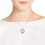 AeraVida Edgy Serpent Coiled Snake .925 Sterling Silver Pendant Necklace